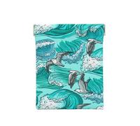 Olas Bosquejo Gaviota Aves, Squeeze Top Wallet Bolsa de Almacenamiento para Mujer Monedero pequeño Bolsa de Cambio