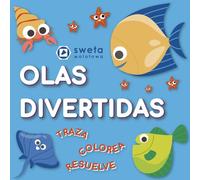 Olas Divertidas: Traza - Colorea - Resuelve: Cuaderno educativo con trazos ondulados, dibujos para colorear y juegos de lógica para niños desde 3 años