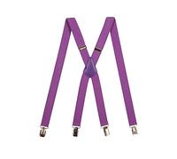 Olata Tirantes Finos Con Cierre De Clip Unisex Ajustables En Forma De X Con Clips Metálicos- 2.5 cm. Lila