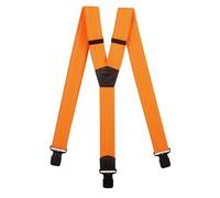Olata Tirantes Hombres de Alta Visibilidad con Bandas Extra Anchas y Clips Negros - 4 cm. Naranja (Y-Form)