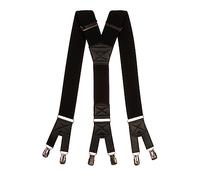 Olata Tirantes para Hombre en Y, Resistentes, Tejido Grueso, 6 Clips, 50 mm | Tirantes en Y de 50 mm resistentes con bandas gruesas, seis clips fuertes y cruce de piel; sujeción extra segura y ajustable.