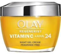 Olay Crema facial en gel de noche Vitamin C + AHA24 con vitamina C, AHA y niacinamida para un tono de piel brillante y uniforme, 50 ml