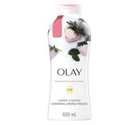 Olay Fresh Outlast Gel de baño refrescante de fresa blanca y menta, 650 ml/22 oz