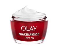 Olay Niacinamida + SPF30, Crema Hidratante De Día, Con Niacinamida Pura Al 99%, Vitamina E Y SPF30, Piel Hidratada Durante 24H, Ayuda A Proteger Contra Los Dañinos Rayos UVA Y UVB, 50 ml
