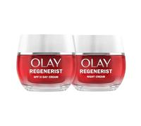 Olay Regenerist Crema Facial de Día SPF30 50ml Y Olay Regenerist Crema De Noche 50mL. Pack De 2 Cremas Hidratantes Antiarrugas y Reafirmantes