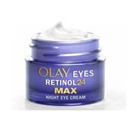 Olay Retinol 24 MAX* Crema Contorno de Ojos de Noche, Cuidado de las Ojeras, +40%* Glicerina. 3 Acciones: Suaviza, Renueva e Hidrata MAX*, 15 ml