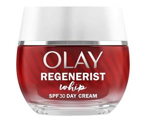 Olay Regenerist Whip Crema Facial de Día SPF30, Hidratante Ligera Antiarrugas y Reafirmante con Niacinamida Antienvejecimiento y Péptidos, 50 ml (El packaging puede variar)