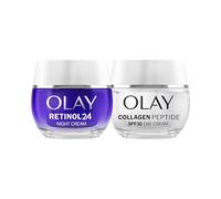 Olay Retinol 24 Crema Noche y Olay Collagen Peptide SPF30 Crema Día, 2x50ml