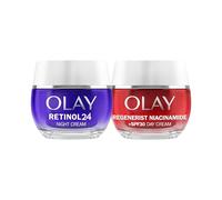 Olay Retinol 24 y Olay Niacinamida + SPF30 Cremas de Noche y Día, 2x50ml