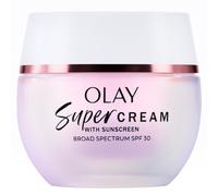 Olay Super Cream con protector solar SPF 30 1.7 oz humectante facial ultra liviano - pptido de colgeno de cido hialurnico de vitamina C&E pptido