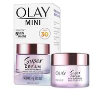 Olay Super Cream con protector solar SPF 30 15 ml Tamao de prueba humectante de la cara ultra liviana - Vitamina C cido hialurnico Pptido de col