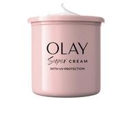 Olay Super Cream Crema Hidratante Facial con Protección UV SPF30 50ml Recarga, 5 Beneficios en 1 para la Piel, Hidratación Ultra Ligera, Protege contra el Daño Solar, Brillo y Protección Instantáneos