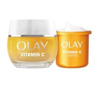Olay VitaminC Y Refill 50ml Gel Crema De Día Hidratante Facial, Cuidado De La Piel Con Ácido Láctico (AHA), Niacinamida Y Vitamina E. Cuidado De La Piel Iluminador: Acción Antimanchas Oscuras, Unifica