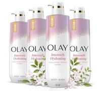 OlayOlay Fresh Outlast purificante abedul y lavanda, Jabón corporal con ácido hialurónico, paquete de 4, 17.9 Ounce, Lavado corporal de ácido hialurónico, 1 uds. por paquete, ]
