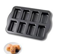 OlBuWa Mini molde para tartas, bandeja para tartas antiadherente, para 8 pasteles, forma de mini caja, molde rectangular pequeño, forma pequeña