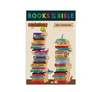Old and New Testament Books Chart - Educational Bible Poster for Kids & Adults, Sunday School Visual Aid, Christian Teaching Decor (Unframed,08x12inch(20x30cm))