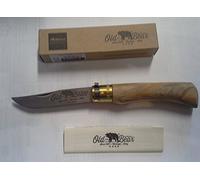 Old Bear - Cuchillo Antonini Knives MOD con mango de olivo - Medidas 19 cm - Producto artesanal - Una pieza única