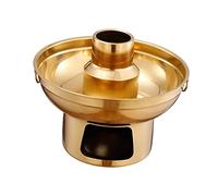 Old Beijing Hotpot - Olla de cocina tradicional china pequeña, 22 cm, color dorado