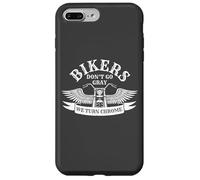 Old Biker Motorcycling Bikers Don't Go Gray We Turn Chrome Carcasa para iPhone 7 Plus/8 Plus