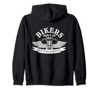 Old Biker Motorcycling Bikers Don't Go Gray We Turn Chrome Sudadera con Capucha