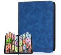 Old Canal Álbum de para Cartas, Álbum de Cartas Coleccionista con 9 Bolsillos para 540 Cartas, Card Binder es Adecuado para MTG, TCG, Compatible con Varias Tarjetas de Tamaño Estándar(Azul Zafiro)