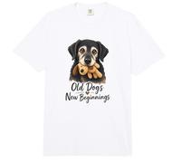 Old Dogs New Beginnings Senior Rescue Dog Cute Rescue Dog Comfort Colors Adult Heavyweight T-Shirt