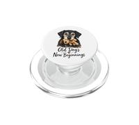 Old Dogs New Beginnings Senior Rescue Dog Cute Rescue Dog PopSockets PopGrip para MagSafe