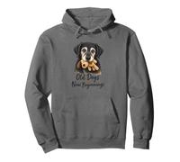Old Dogs New Beginnings Senior Rescue Dog Cute Rescue Dog Sudadera con Capucha
