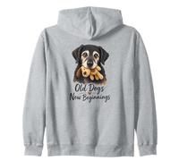 Old Dogs New Beginnings Senior Rescue Dog Cute Rescue Dog Sudadera con Capucha
