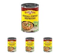 Old El Paso Judías Refritas Al Estilo Mexicano, Picante Suave, Apta para Vegetarianos, 1 Lata x 453g (Paquete de 4)