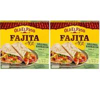 Old El Paso Kit para Fajitas, 8 Tortillas de Trigo, 1 Sazonador, 1 Salsa Sabor Barbacoa Original, Preparación Rápida y Fácil, 500g (Paquete de 2)