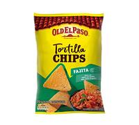 Old El Paso Nachos Sabor Fajita, 100% Granos de Maíz , Sin Gluten, Sin Conservantes, Aptas para Vegetarianos, Ideal para Compartir con Amigos, 1 Bolsa x 185g
