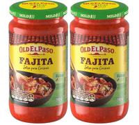 Old El Paso Salsa de Tomate para Cocinar Fajitas, Picante Suave, Apta para Vegetarianos, 1 Tarro x 395g (Paquete de 2)