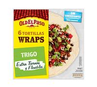 Old El Paso Tortillas de Trigo Wraps, Sin Conservantes, 6 Unidades, Ideal para Fajitas y Burritos, 350g