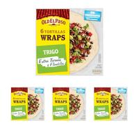 Old El Paso Tortillas de Trigo Wraps, Sin Conservantes, 6 Unidades, Ideal para Fajitas y Burritos, 350g (Paquete de 4)