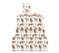 Old English Co - 6 hojas de papel de regalo - Papel de regalo de cumpleaños para niños animales de safari - Papel de regalo bien hecho para niño o niña, juego de etiquetas de regalo reciclable y