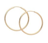 Old English Jewellers Pendientes de oro amarillo de 9 quilates para mujer, 30mm, Oro amarillo, Sin piedra preciosa