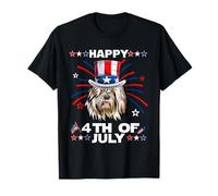 Old English Sheepdog Dog Patriotic American 4th of July Camiseta