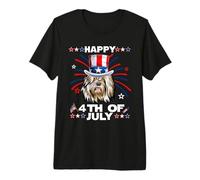 Old English Sheepdog Dog Patriotic American 4th of July Camiseta Premium
