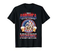 Old English Sheepdog Dog This America We Love Dogs 4th July Camiseta