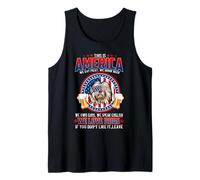 Old English Sheepdog Dog This America We Love Dogs 4th July Camiseta sin Mangas