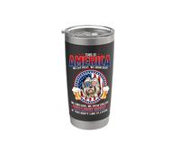 Old English Sheepdog Dog This America We Love Dogs 4th July Vaso térmico de acero inoxidable de doble pared