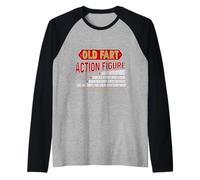 Old Fart - Figura de acción Divertida con diseño de mordaza de envejecimiento Camiseta Manga Raglan