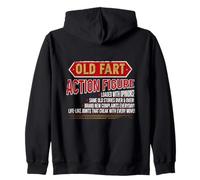 Old Fart - Figura de acción Divertida con diseño de mordaza de envejecimiento Sudadera con Capucha