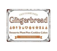 Old Fashioned Baked Goods Metal Tin Sign Vintage Kitchen Wall Decor with Classic Dessert Design for Cafe Bakery or Farmhouse 8 X 12 inch