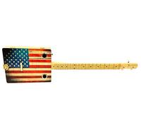 "Old Glory 3-string acoustic-electric Cigar Box Guitar - Fun to Play, fabricado en Estados Unidos.