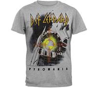 Old Glory - Camiseta - Hombre de color Gris de talla Small - Def Leppard - Uomo Target Pyromania (Camiseta) - Small Grigio