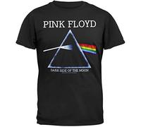 Old Glory Distressed Dark Side of The Moon Short Sleeve Jersey T-Shirt Playera de Manga Corta con diseño del Lado Oscuro de la Luna. Hombre