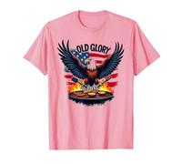 Old Glory Grill Master Camiseta, Hombre, Rosado, XXL