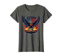 Old Glory Grill Master Camiseta, Mujer, Asfalto, L
